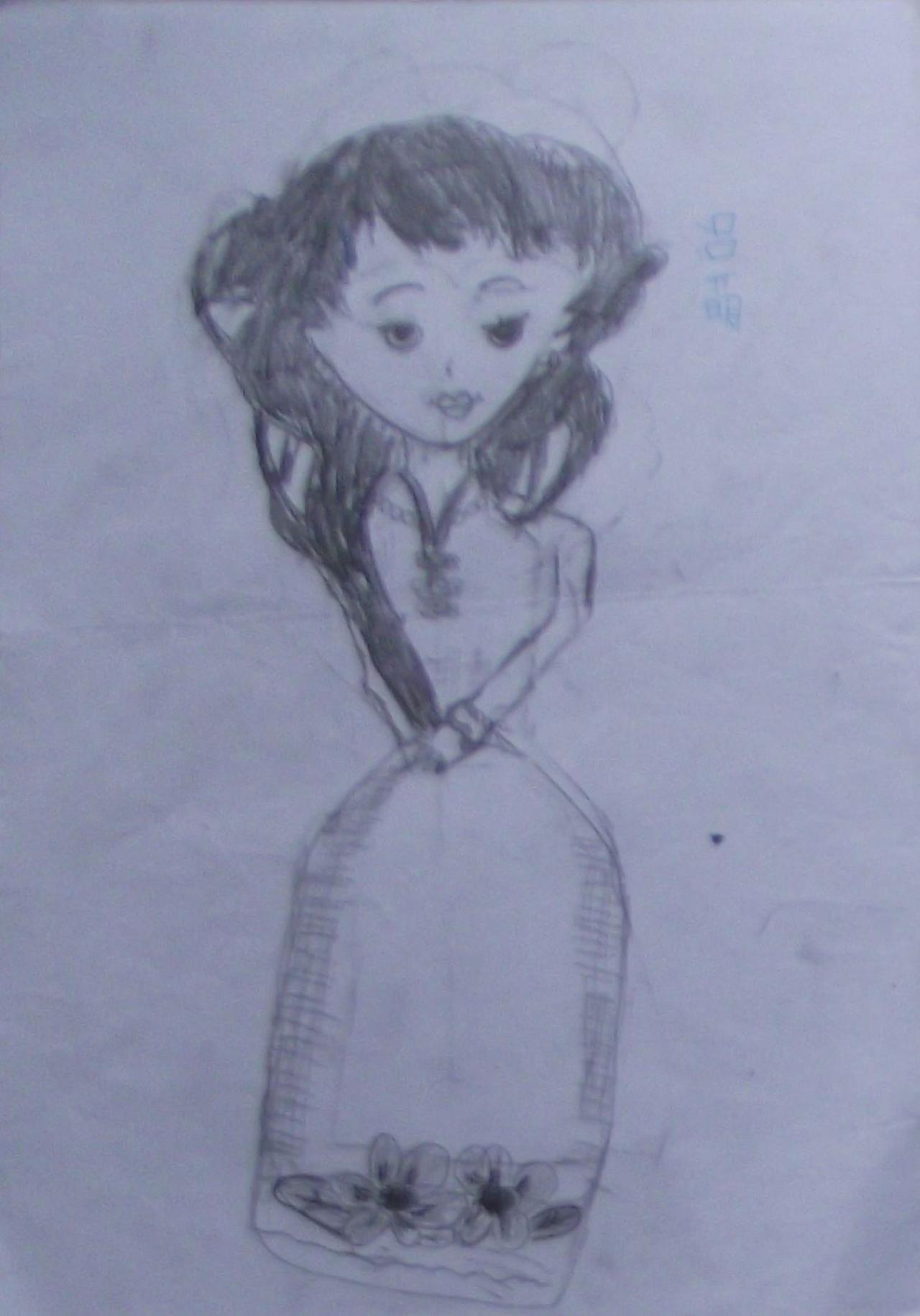 少女正面 吕萌画