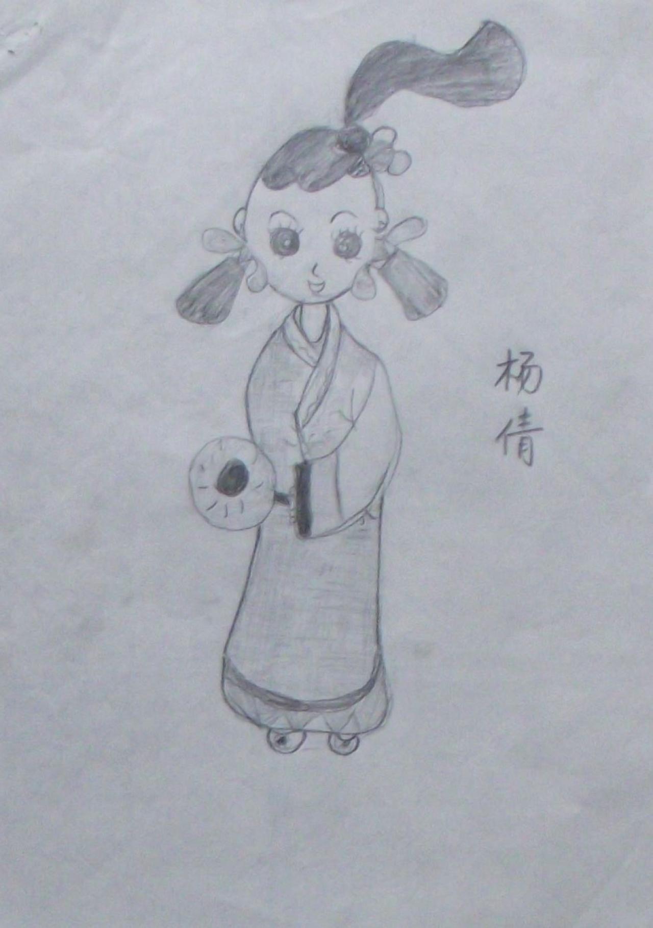 古代侍女 杨倩画