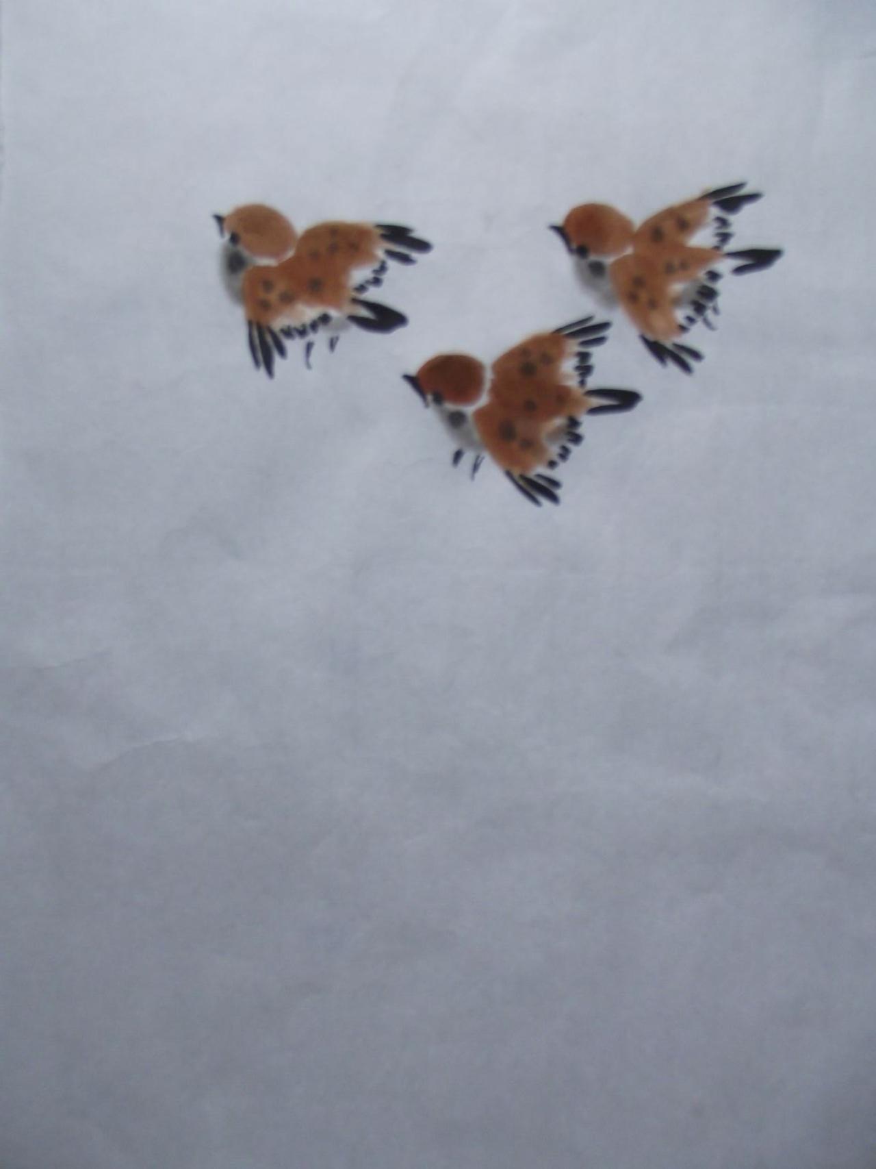 第四步，点嘴、眼、腮斑和身上斑点