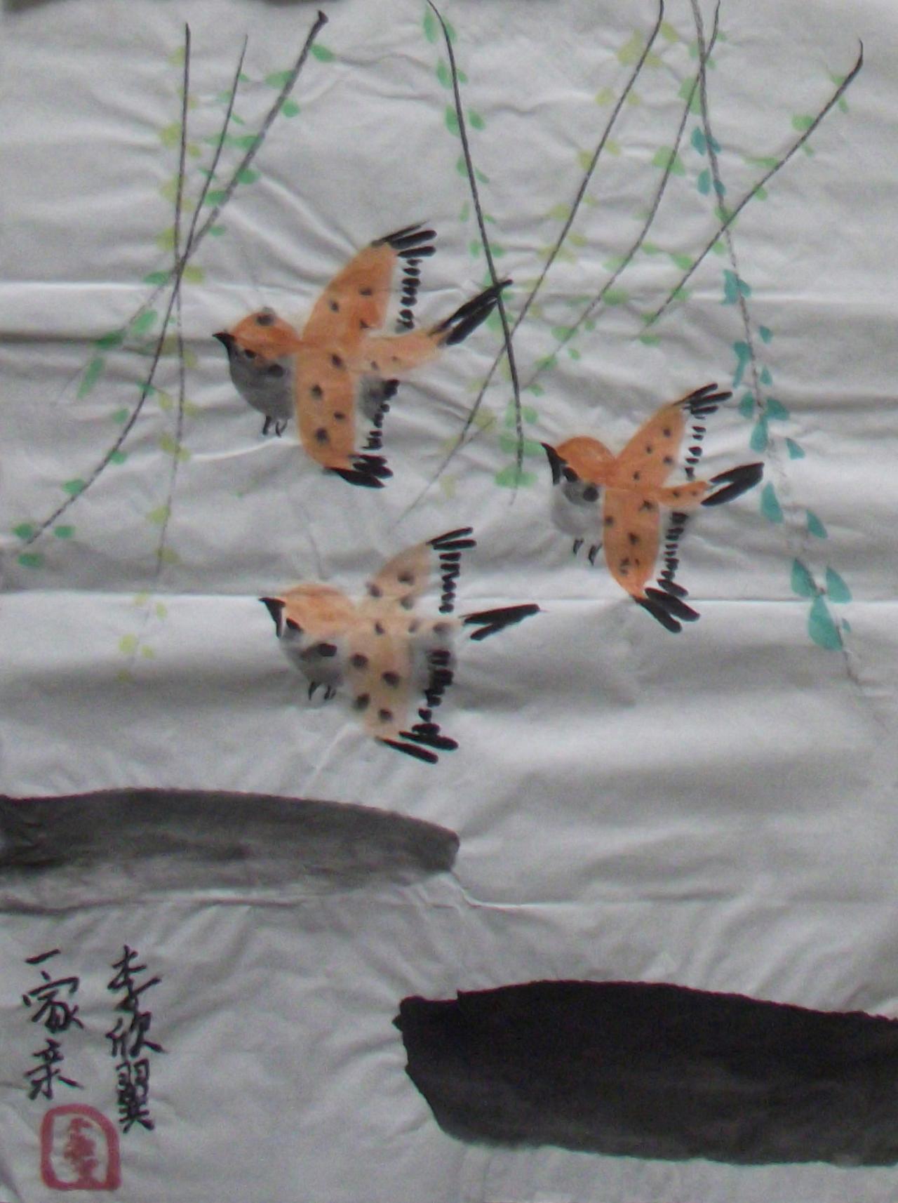 一家亲 李欣翼画