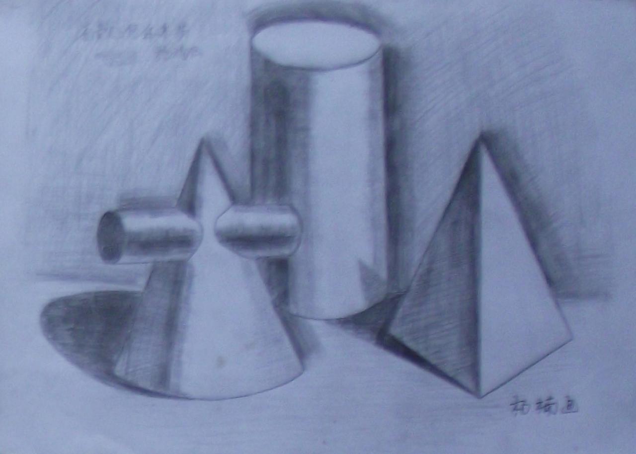 石膏几何体 杨楠画