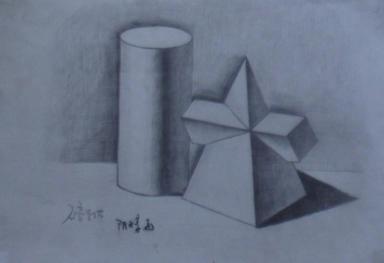 石膏几何体 阴婷画