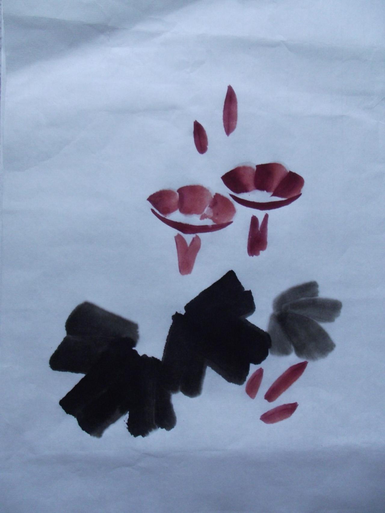 第二步，花叶子