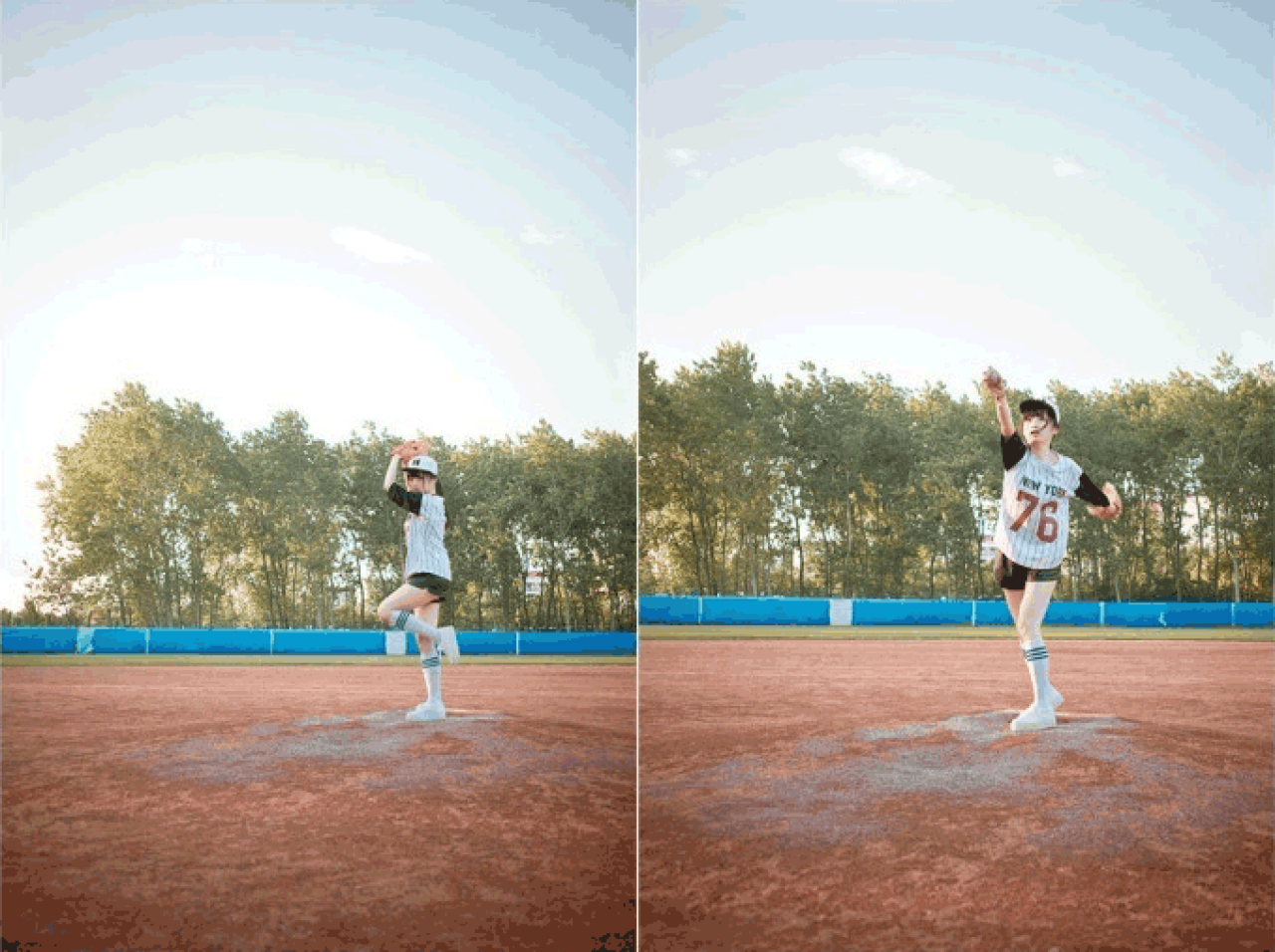 馋宝宝投球的标准姿势