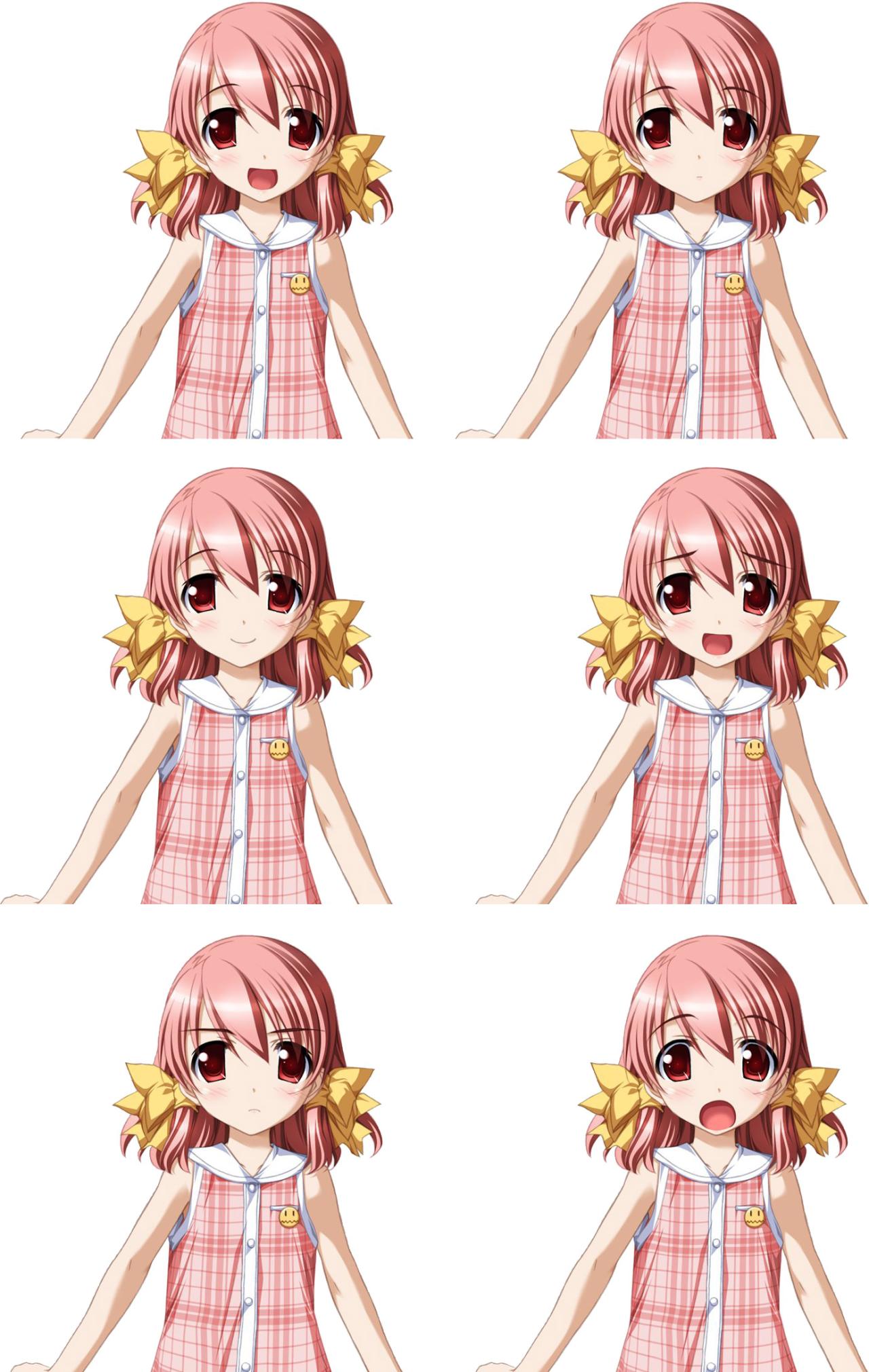 明日的七海和你相逢あすか无袖粉色格子衬衣人物立绘 预览图