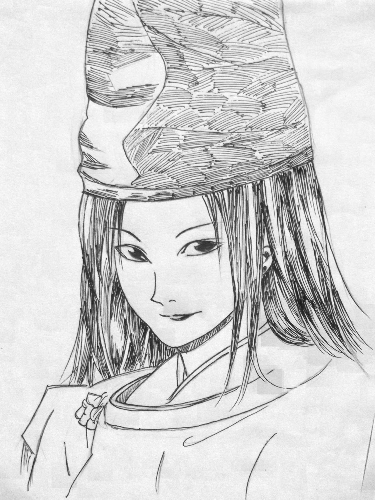 藤原佐为手绘线稿教程完成稿