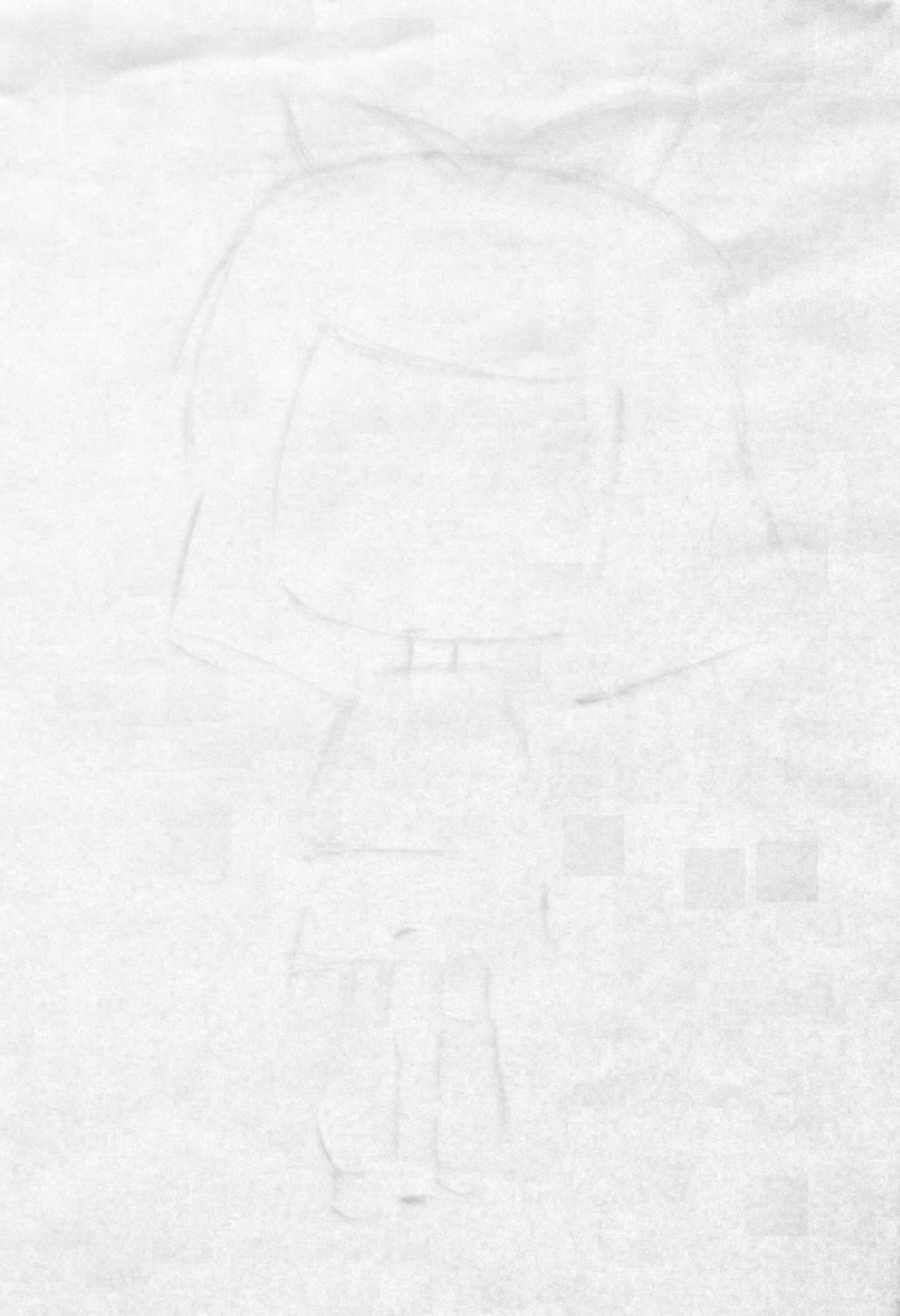 第一步，大致勾出镜音铃的外轮廓特征