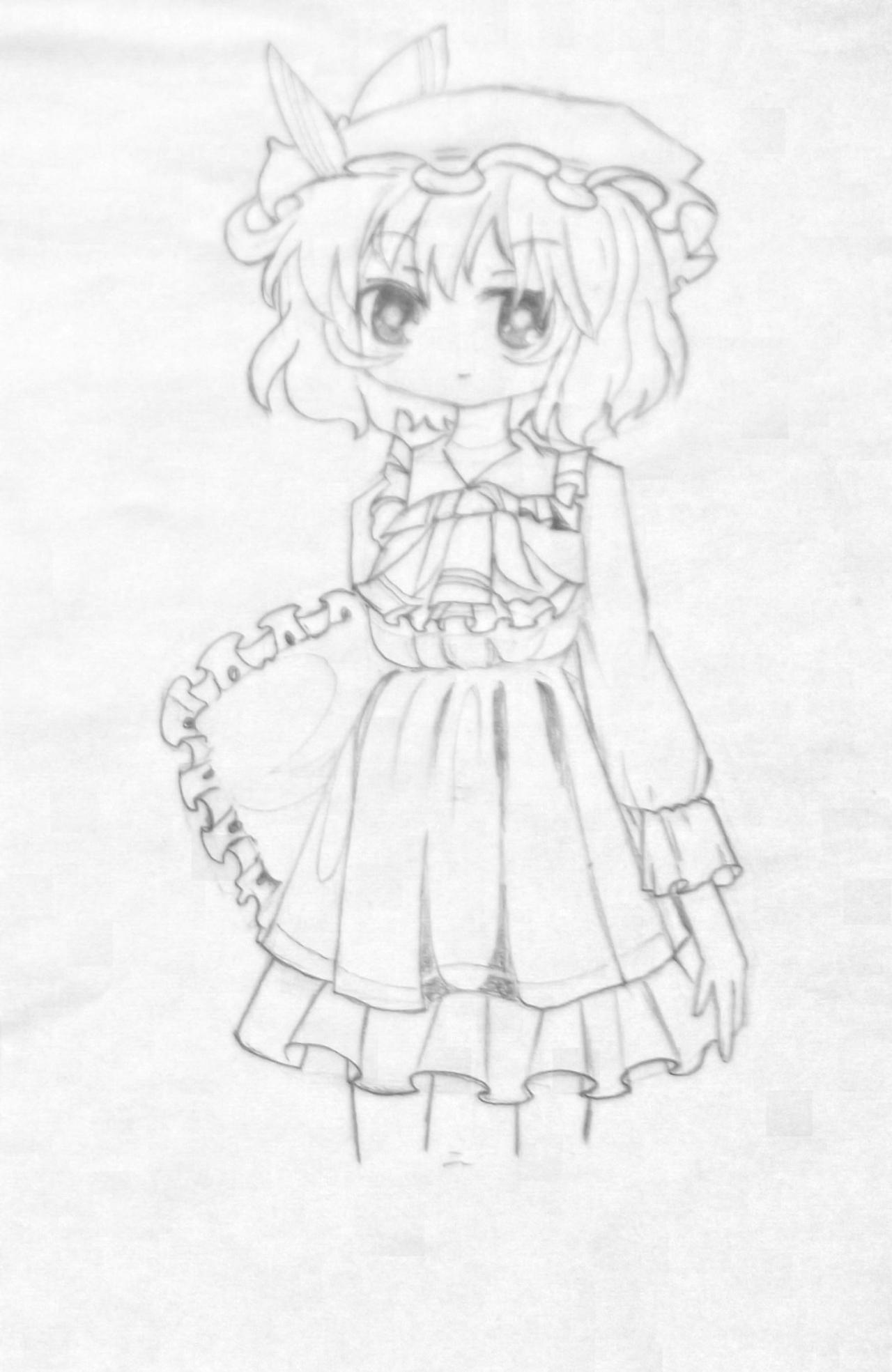 第三步,详细画出动漫人物的结构特征