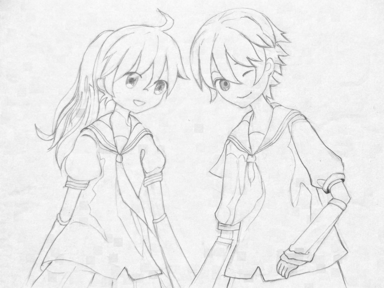 第三步，详细勾画动漫人物的各部分结构