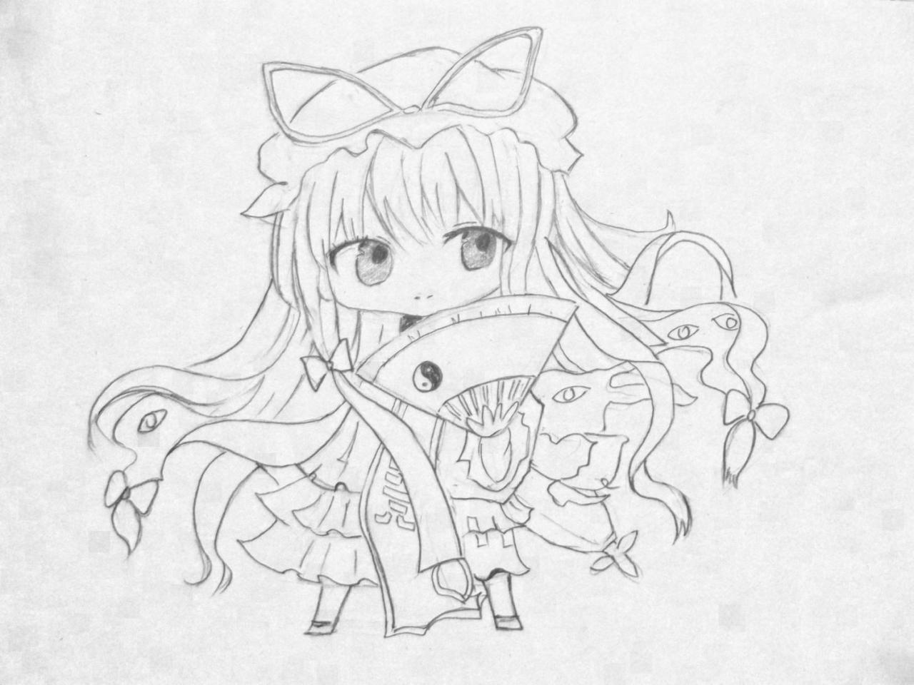 第三步,详细画出动漫人物的结构特征