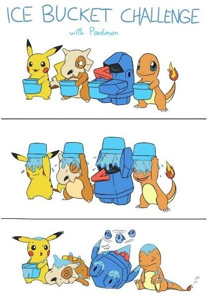 ICE BUCKET CHALLENGE with Pokemon 漫画