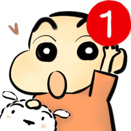 蜡笔小新和小狗小白强迫症头像之未读消息1