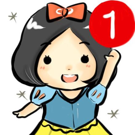 头戴蝴蝶结穿着蓝色洋装的白雪公主强迫症头像之未读消息1