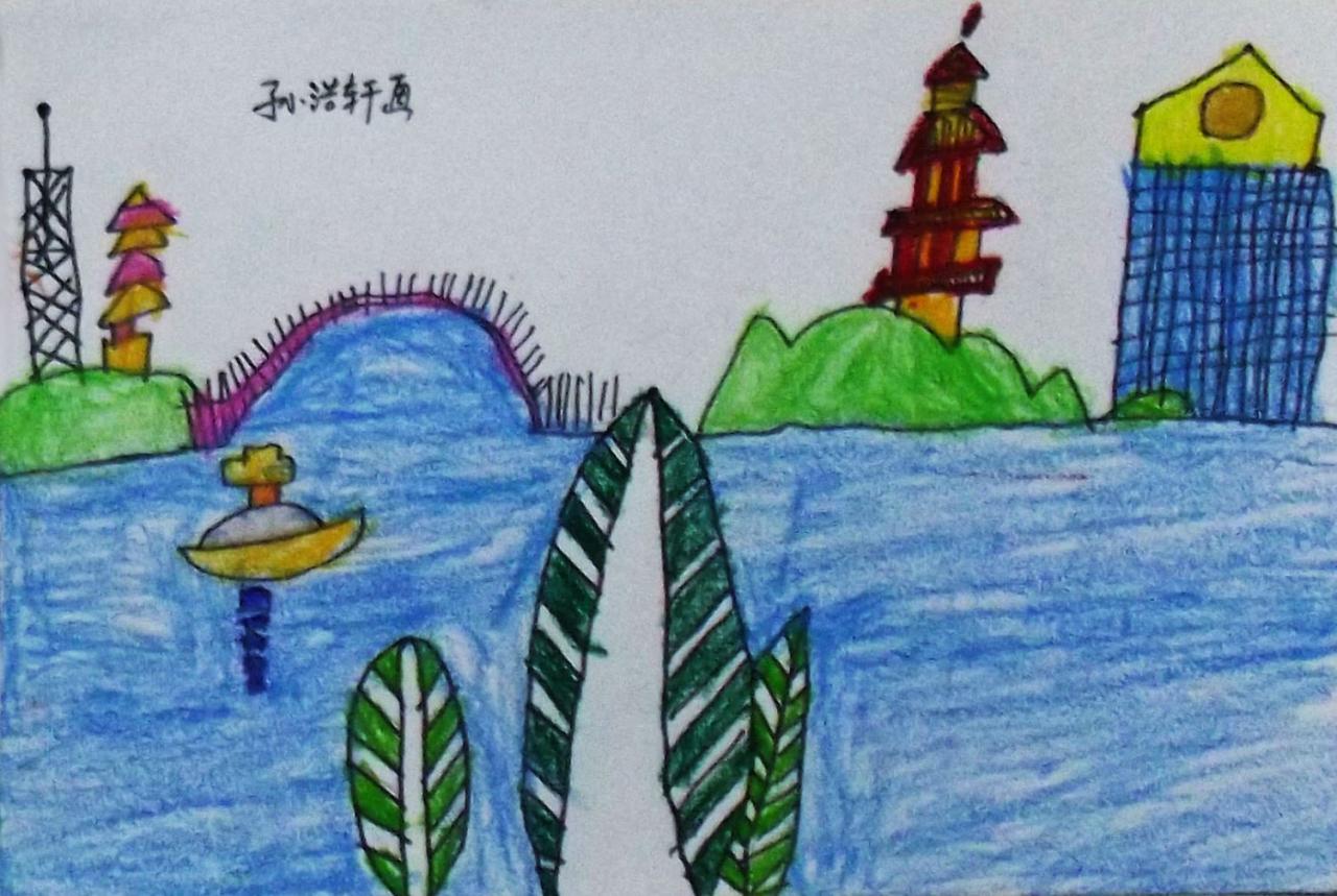 江南水乡 孙浩轩画