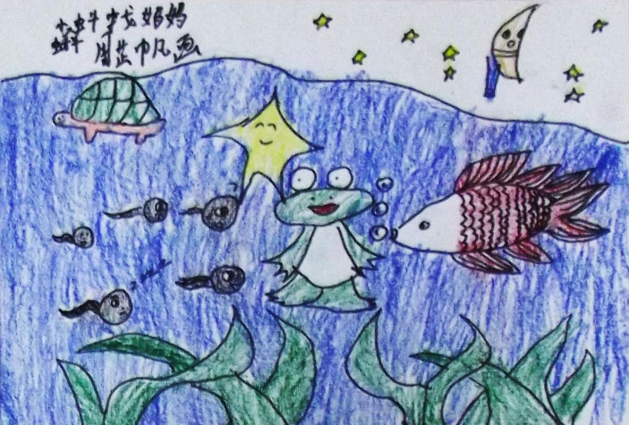 蝌蚪找妈妈 周芷帆画