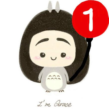 Grace姐姐和龙猫合体强迫症头像