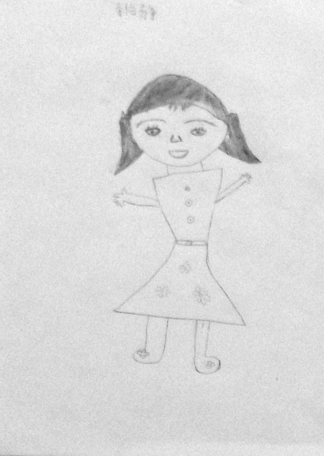 人物正面全身像 李怡静画