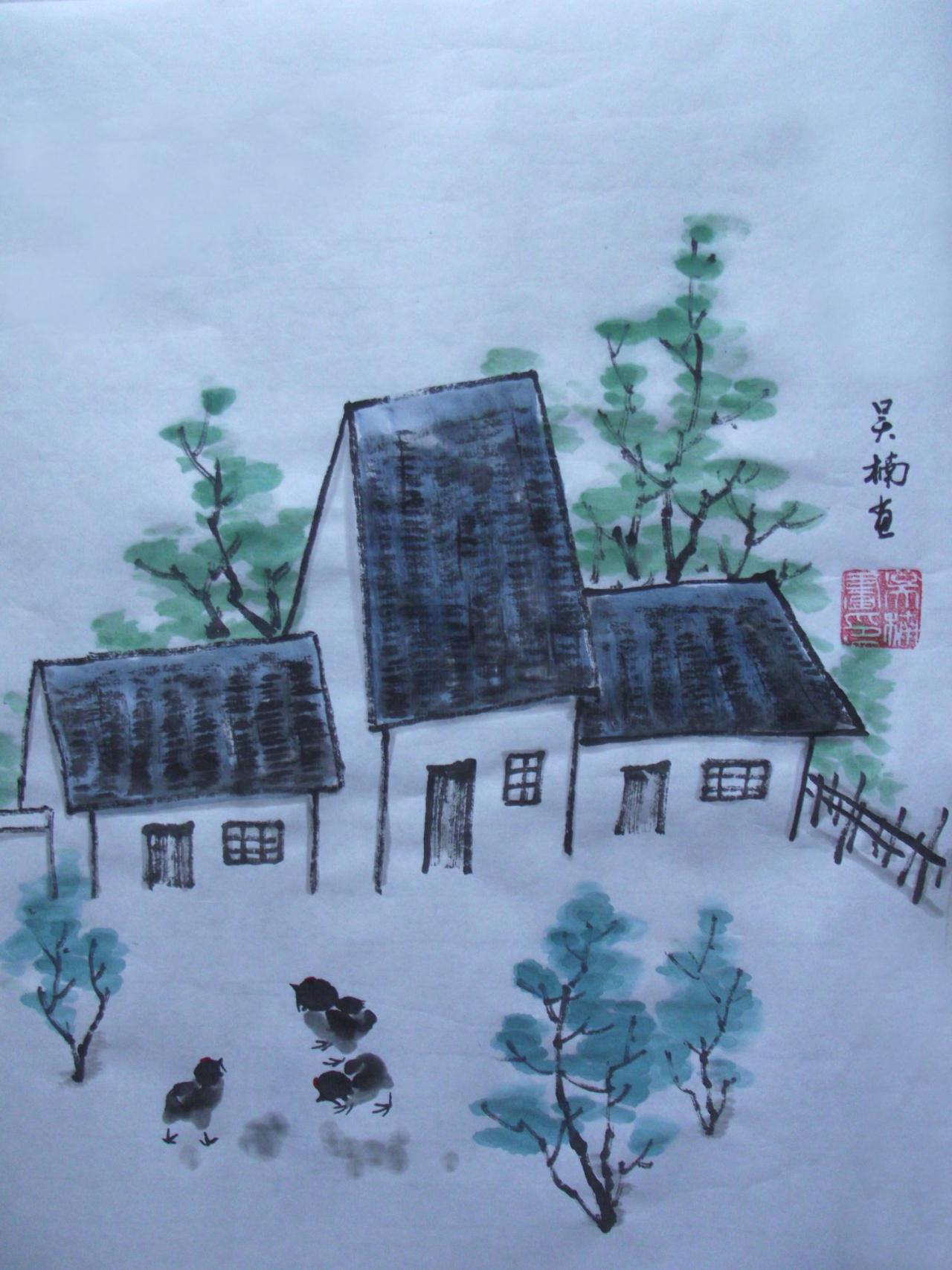 少儿学国画系列教程——山水点景的画法完成稿
