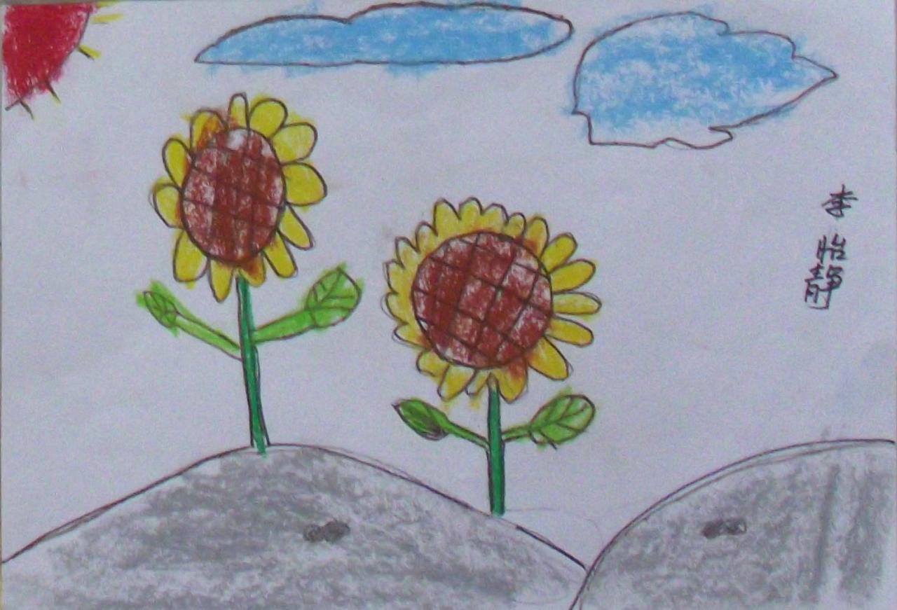 向日葵 李怡静画