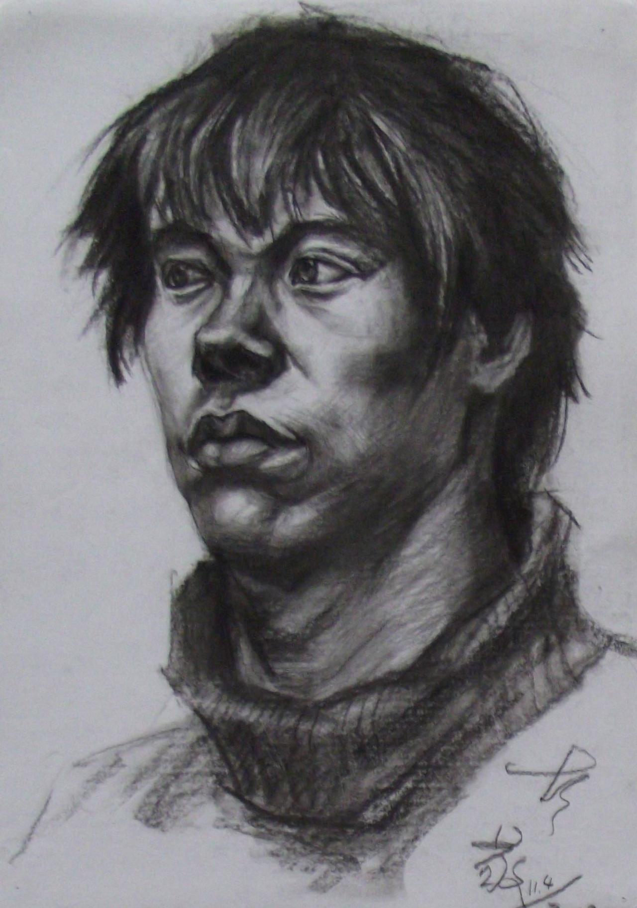 青年人头像 彭老师画