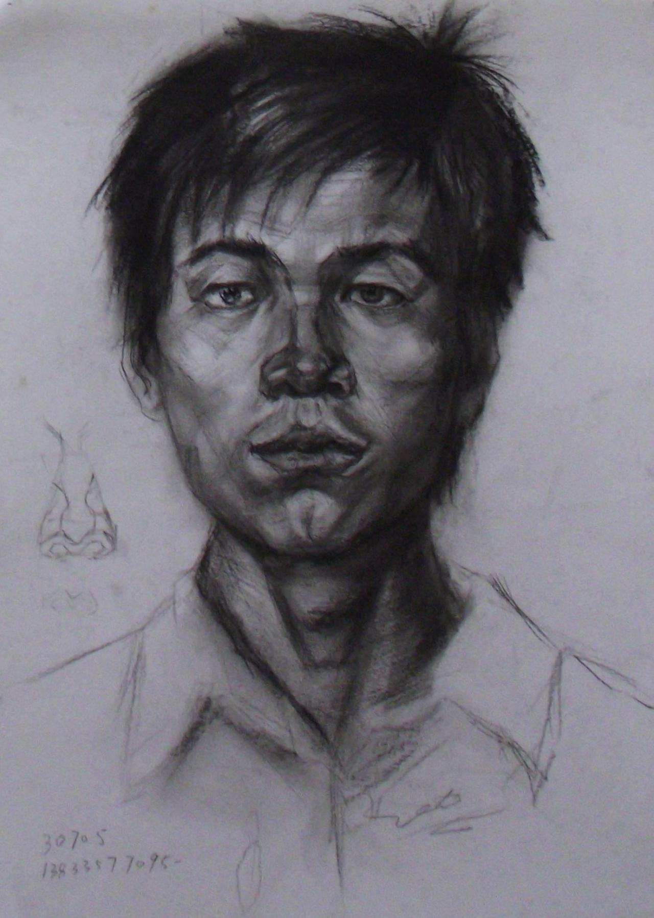 中年男子头像 彭老师画