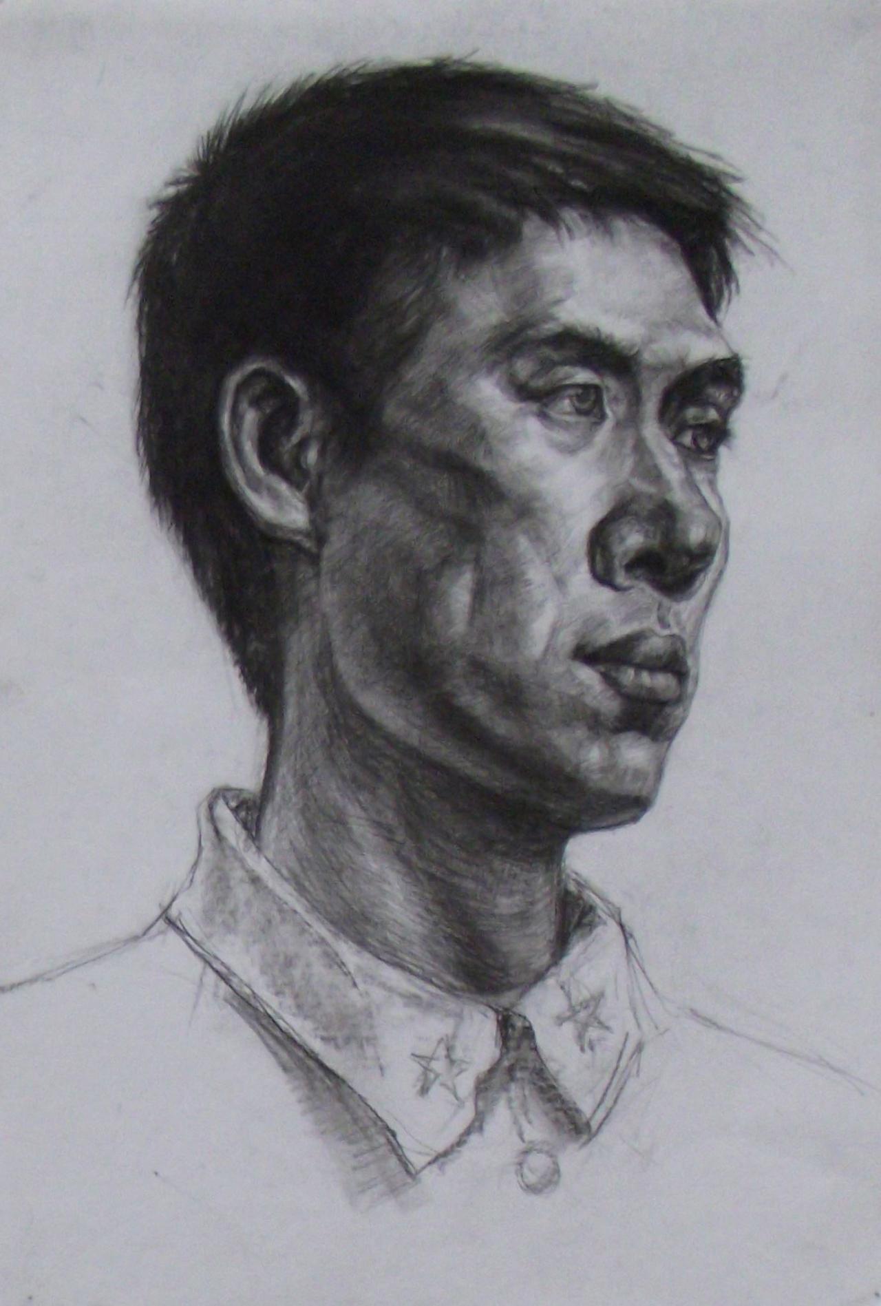 中年男子头像 彭老师画