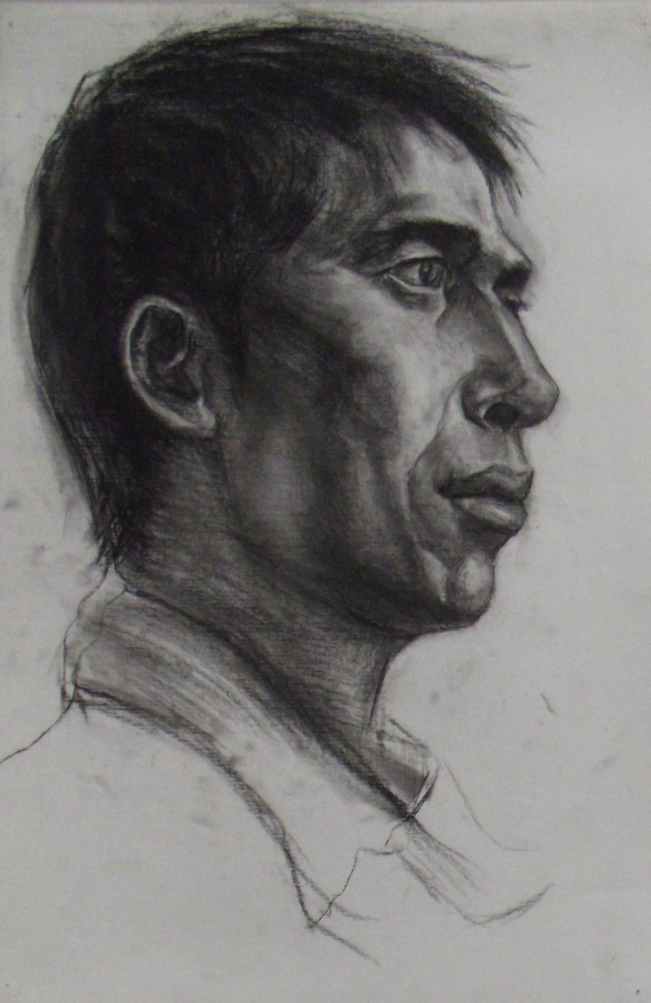 中年男子头像 彭老师画