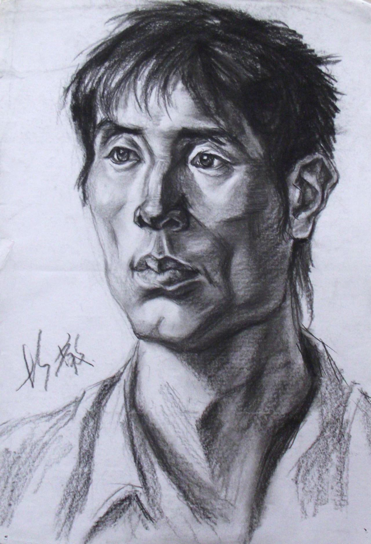 中年男子头像 彭老师画