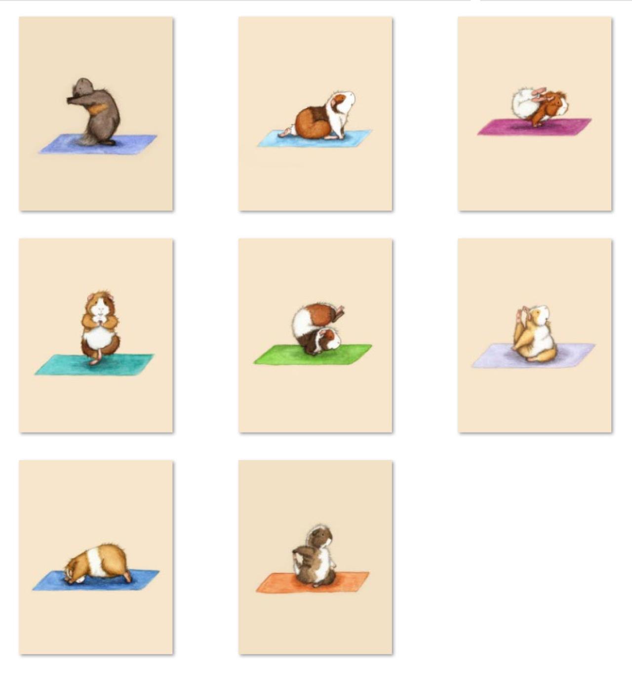 练习瑜伽的萌仓鼠手机壁纸 预览图