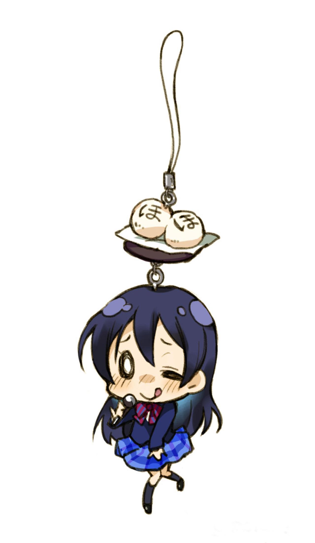 园田海未、豆沙包手机链设计图