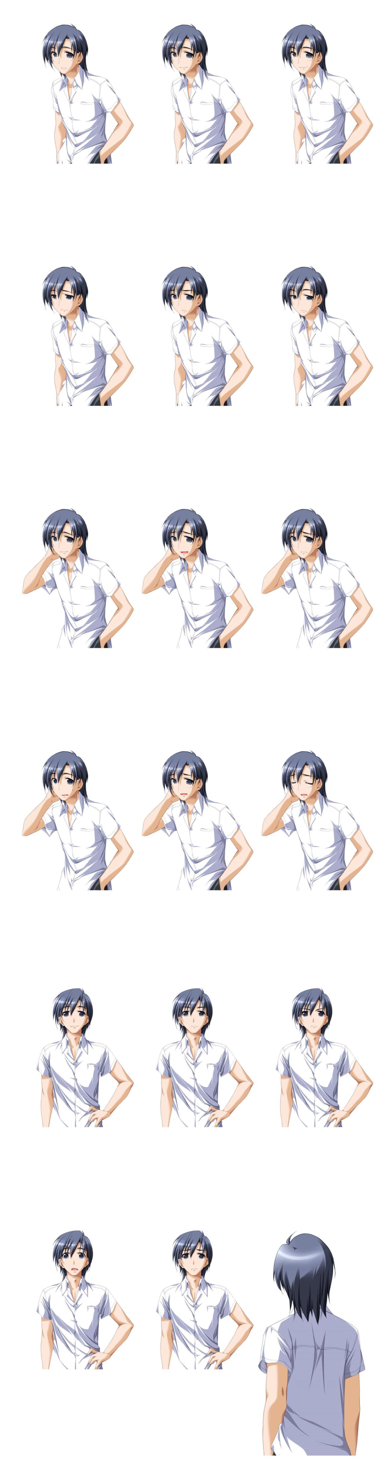 明日的七海和你相逢和也双手插兜正面及左手叉腰的侧面人物立绘拼图