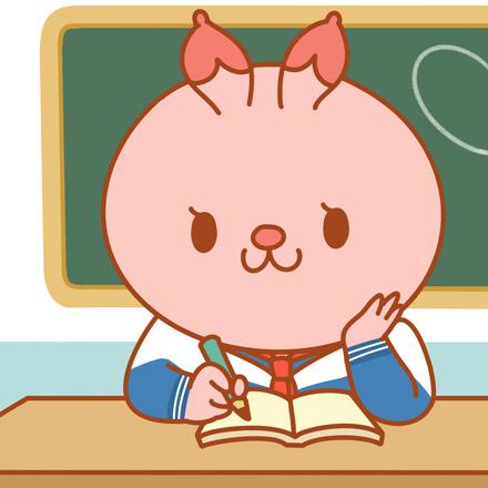 米斯兔正在专心写作业