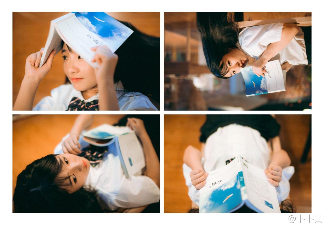 暴娇班长小陆离拿着书本，黑色长直发倾泻而下