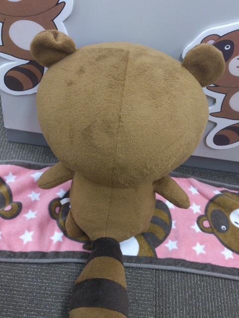 狸猫君娃娃有尾巴的背面