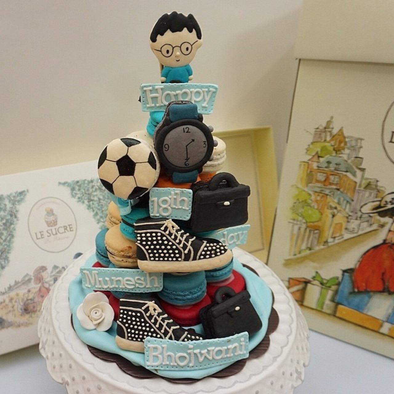 送给球迷18岁生日的足球、计时器、球鞋组合版