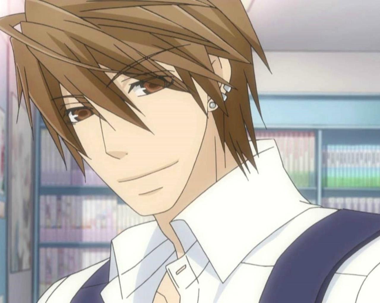 雪名皇穿着制服（立领白衬衫）微笑的脸部头像