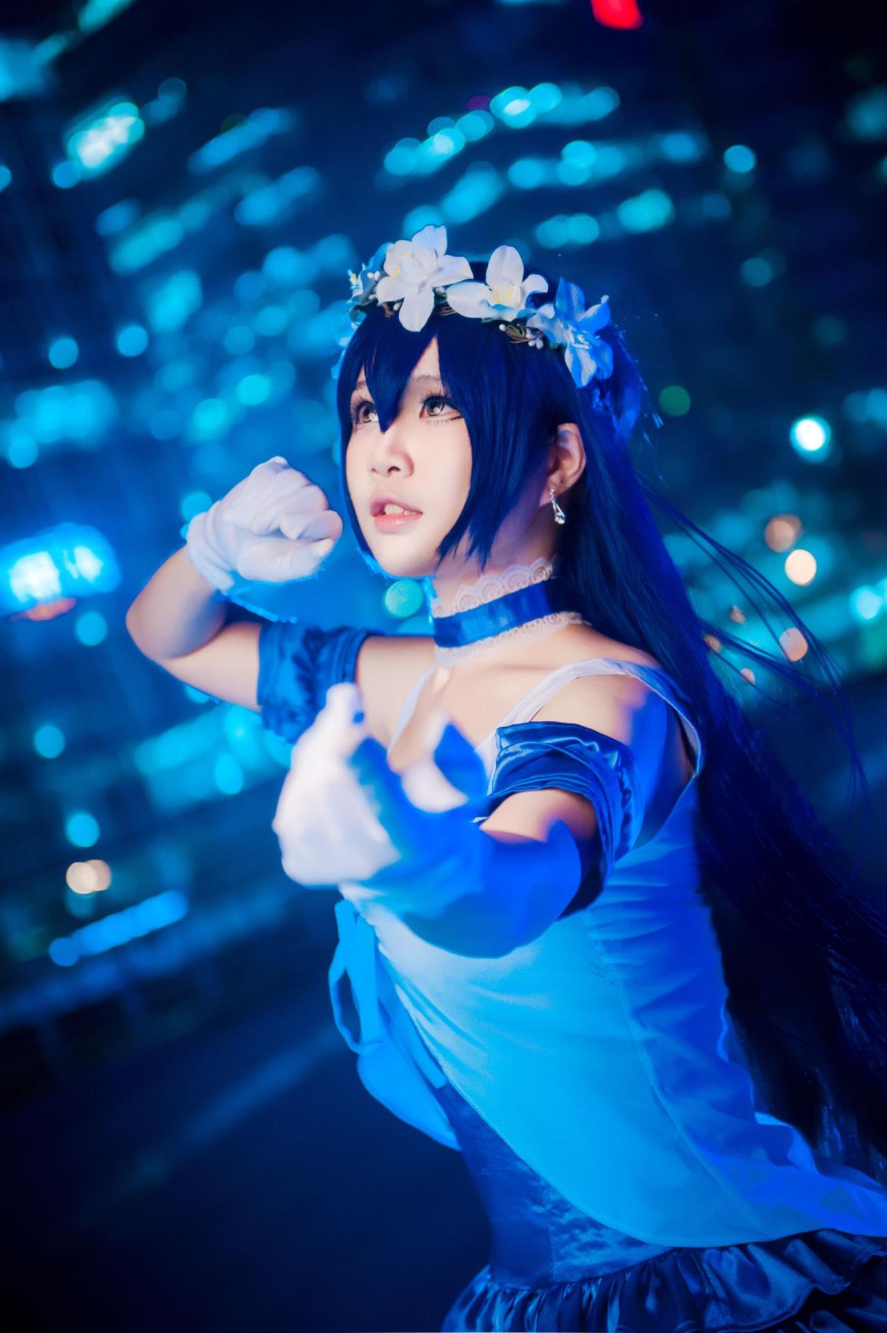 甜点点扮演园田海未仰望星空