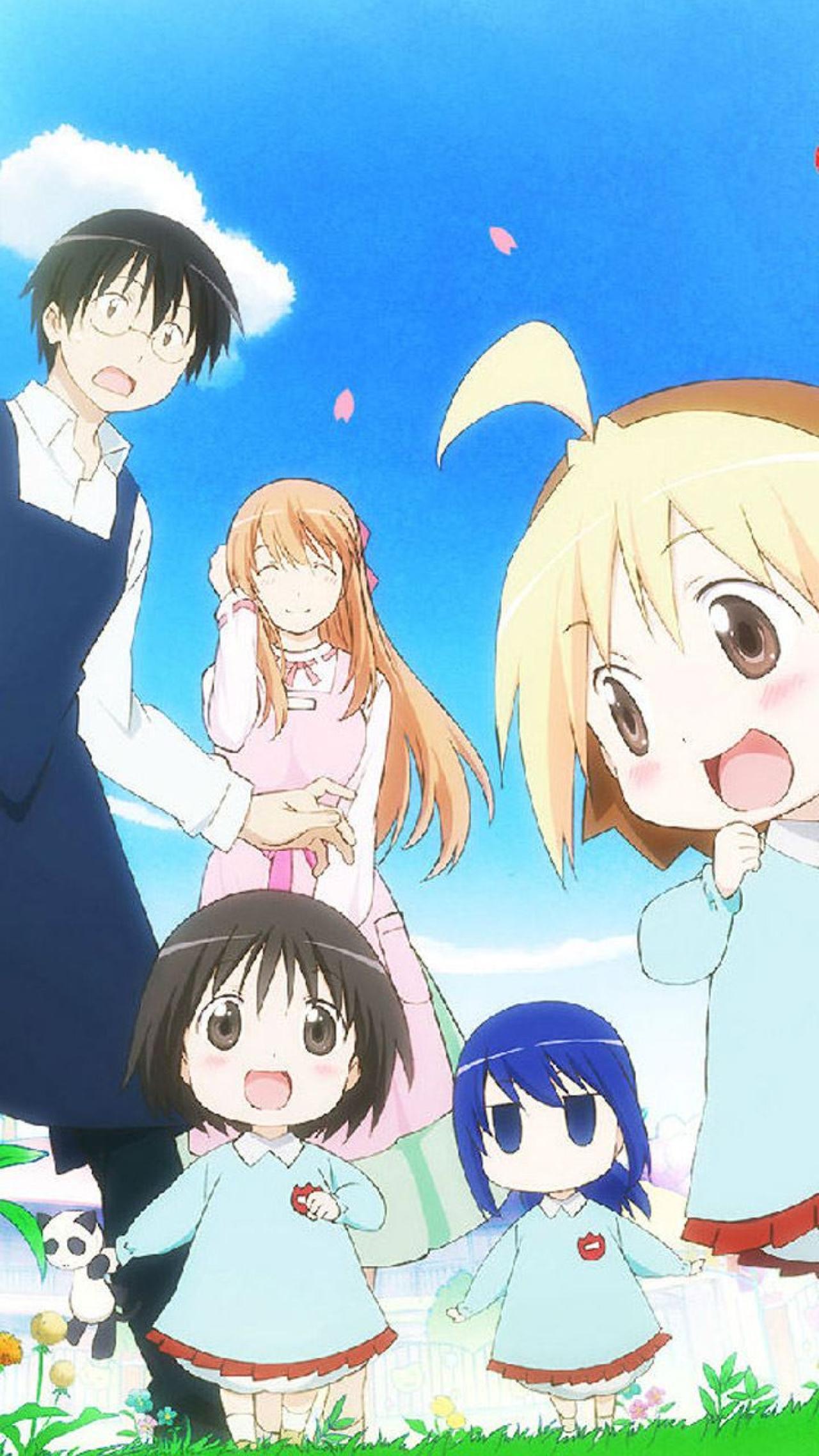 杏、柊和小梅、老师山本菜菜子和土田直纯 萌壁纸 分辨率 720x1280像素