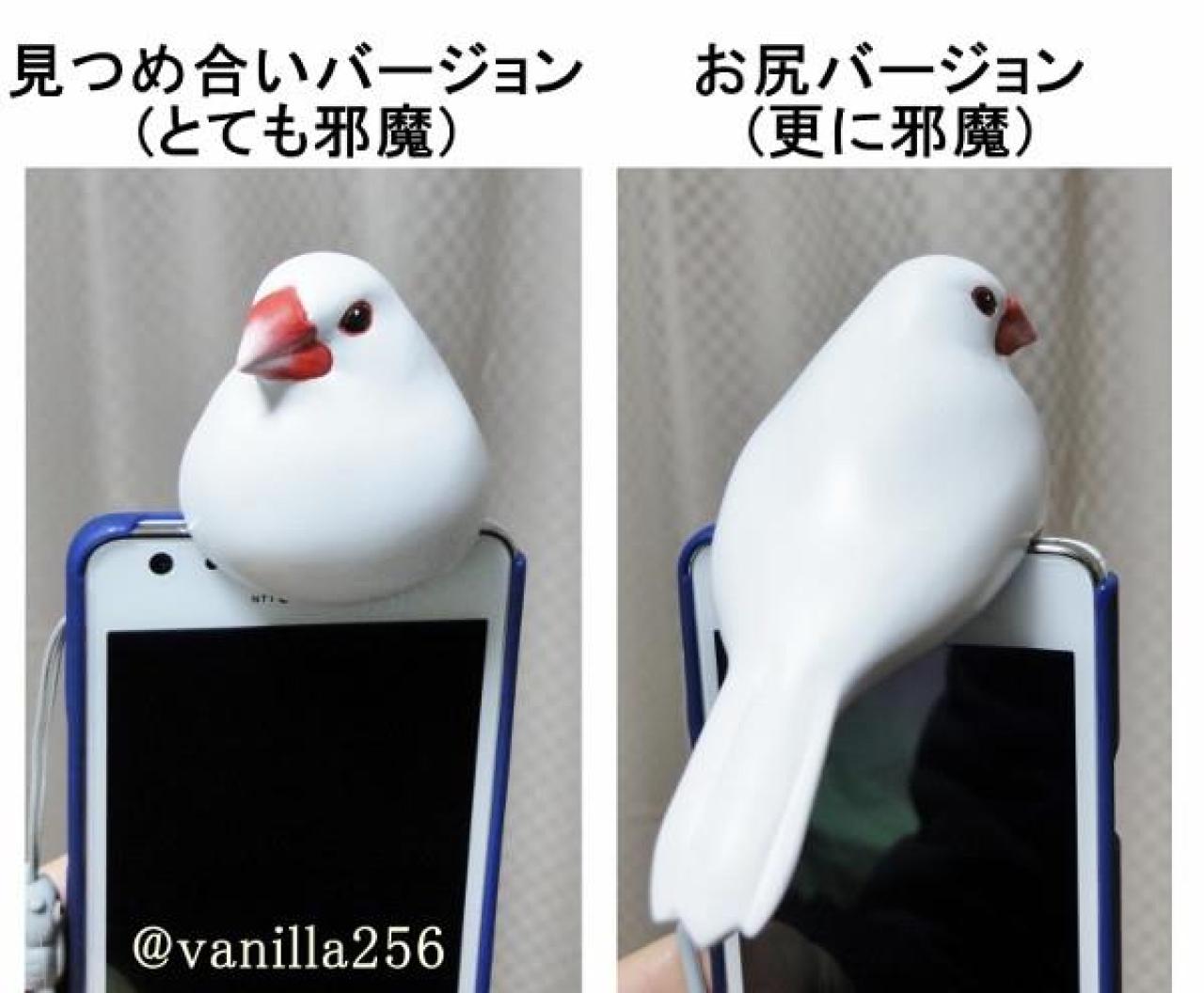 超萌等身文鸟防尘塞正面及侧面对比图