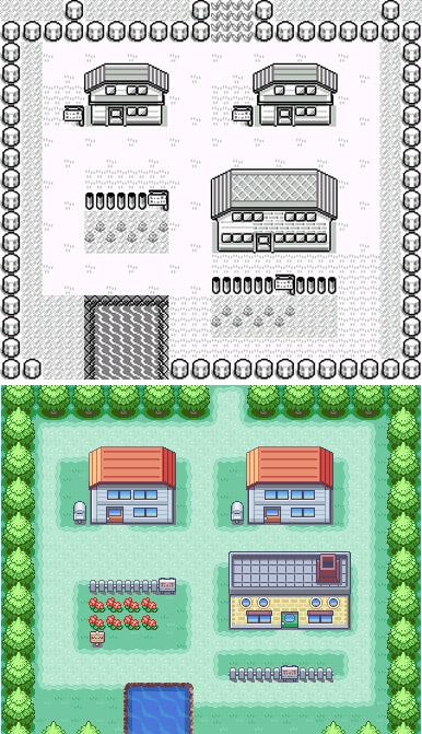 《口袋妖怪》中真新镇全貌