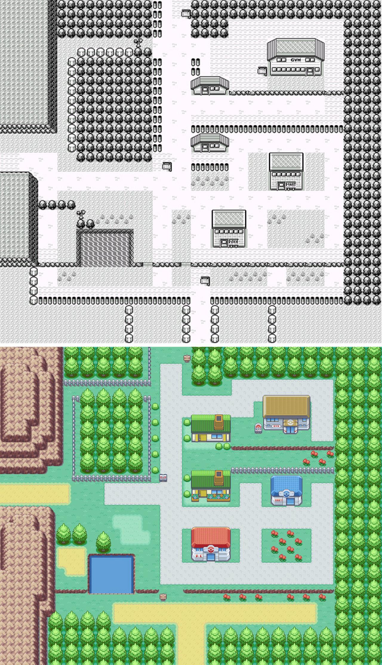 《口袋妖怪》中常磐市全貌