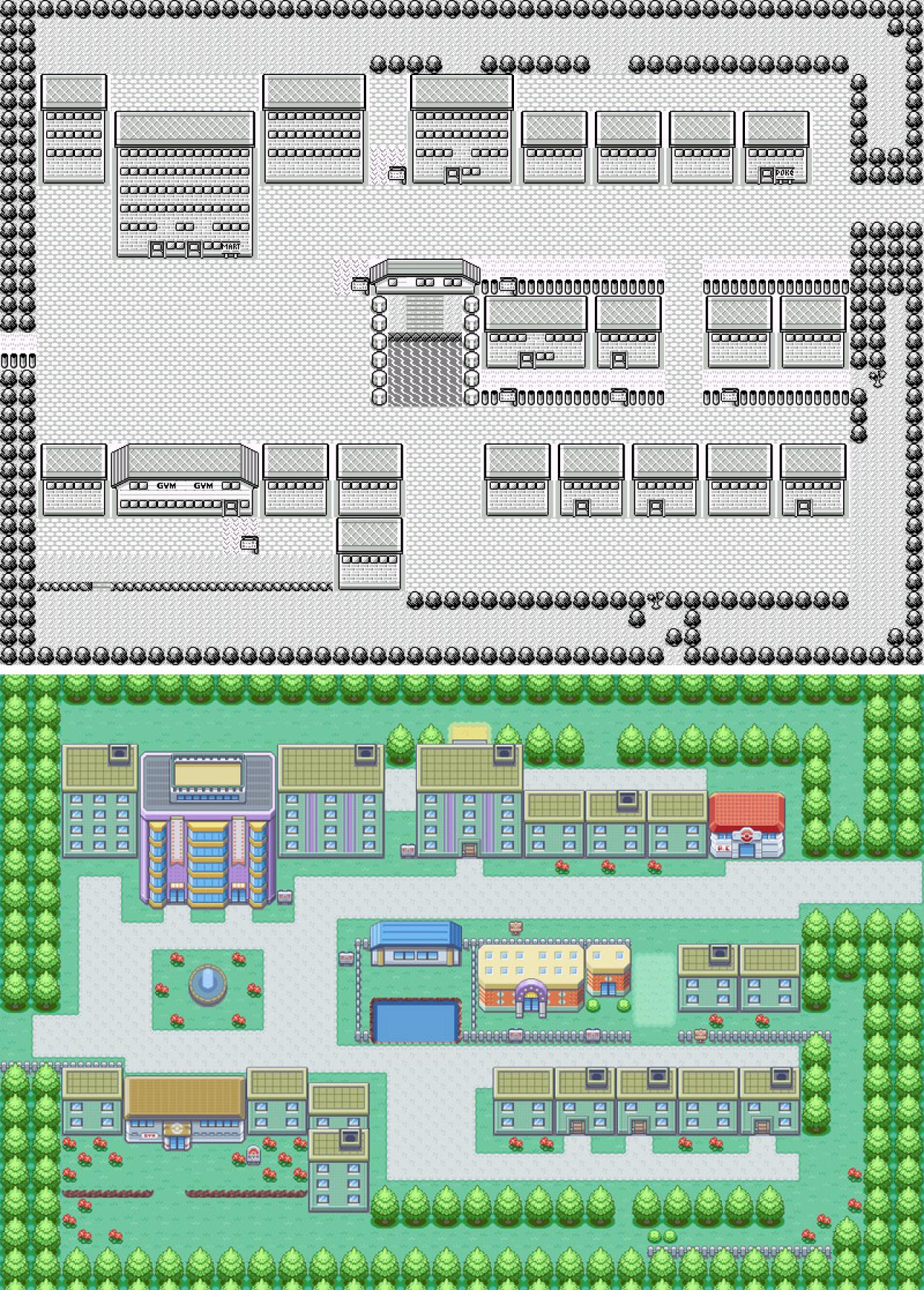 《口袋妖怪》中彩虹市全貌