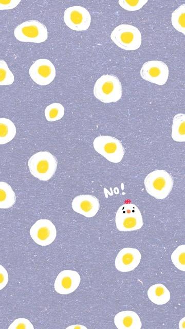 说No！的煎蛋手机壁纸