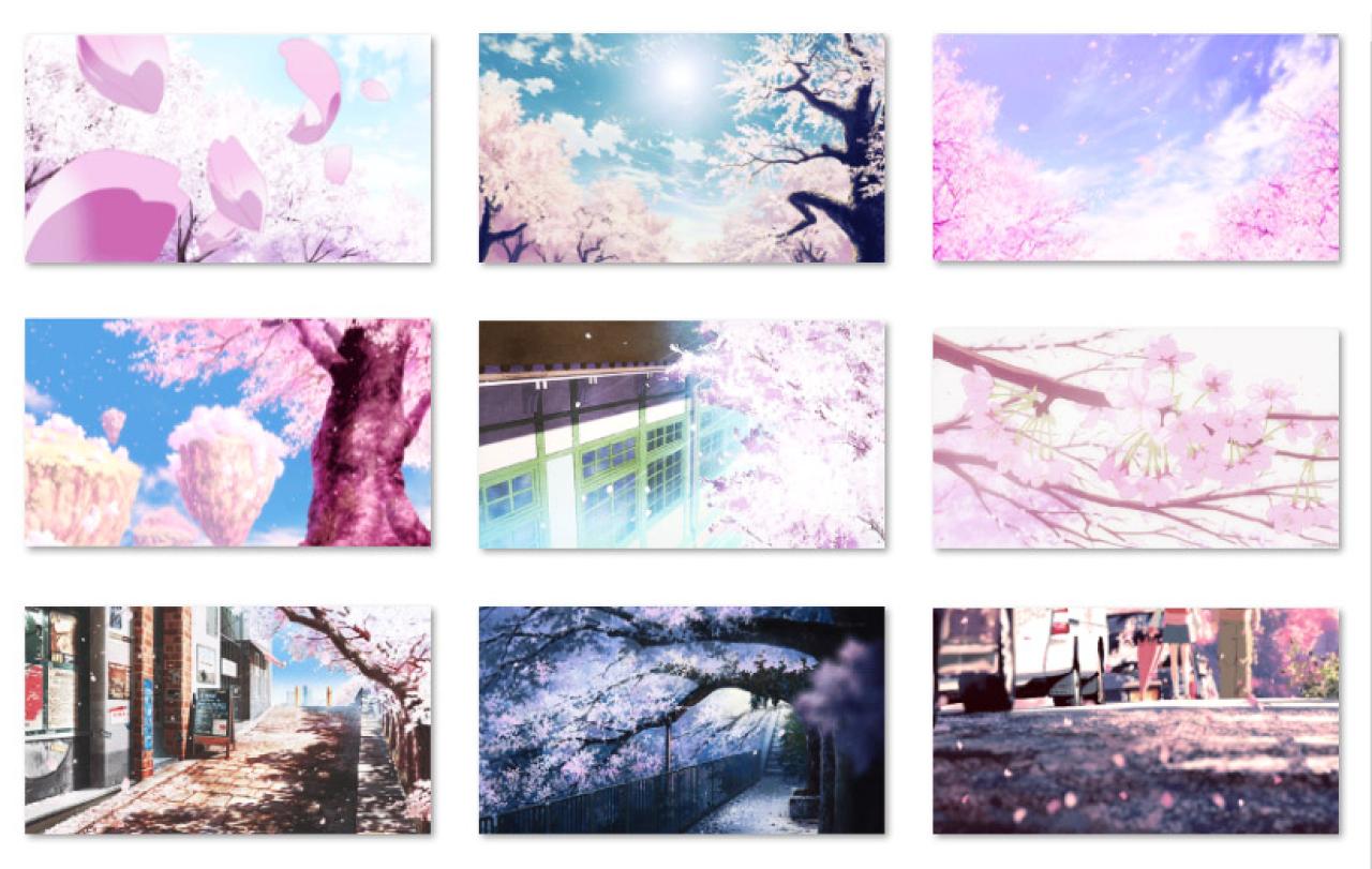 樱花飘落的GIF动态图集合 预览图