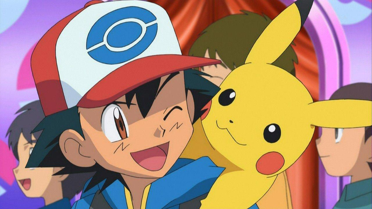 小智对皮卡丘眨眼睛