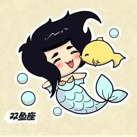 Grace姐姐化身亲吻小金鱼的美人鱼双鱼座头像