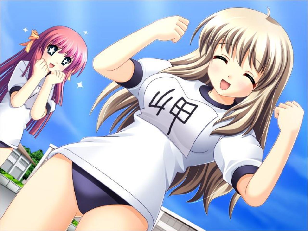 岬春那双手举起庆祝和姫ノ宫深晴羡慕欣喜的神情