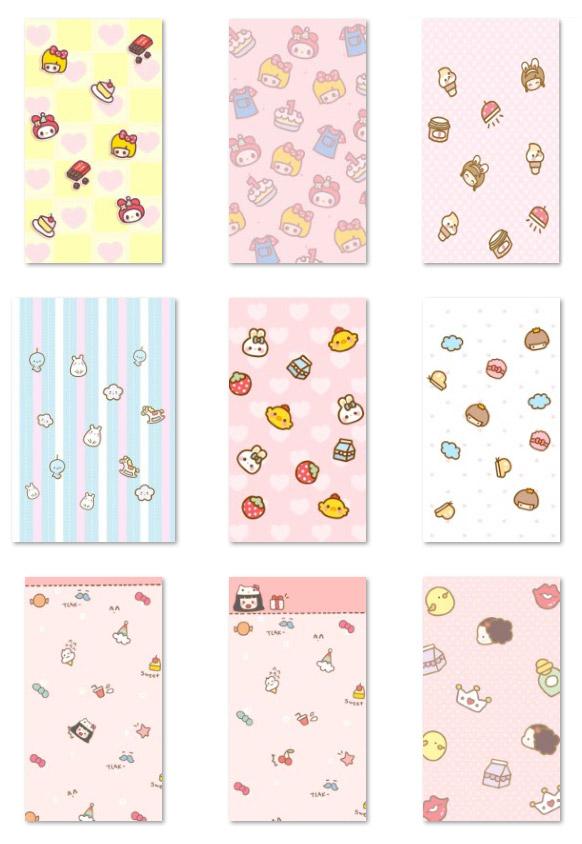 粉可爱小图案手机壁纸及聊天背景 预览图