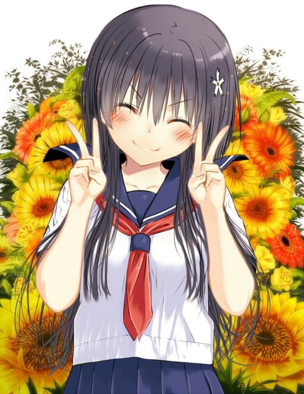 佐天泪子双剪刀手势卖萌