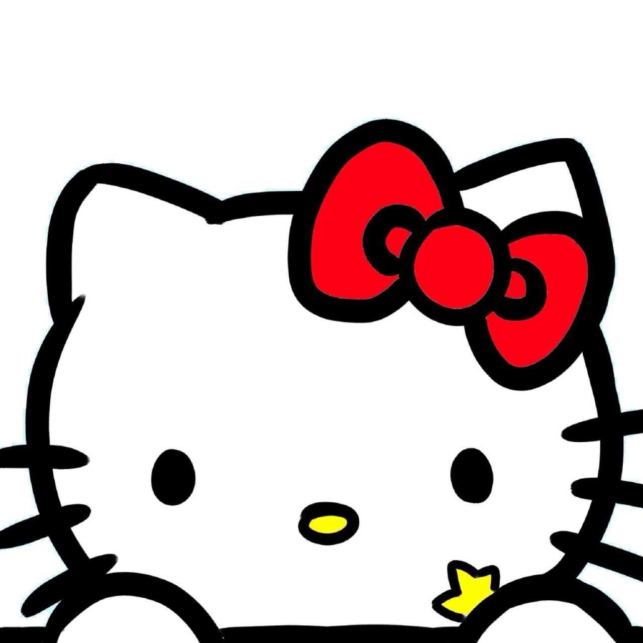 头戴红色蝴蝶结的HelloKitty